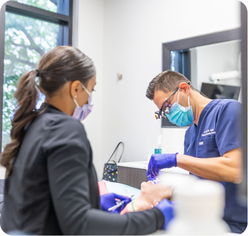 smiling Dr. Taibl With Patient